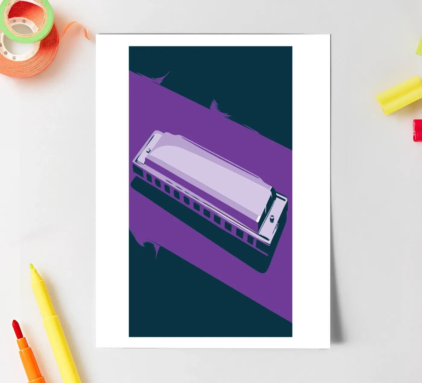 Harmonica sticker sheet by MUSIC EDITION