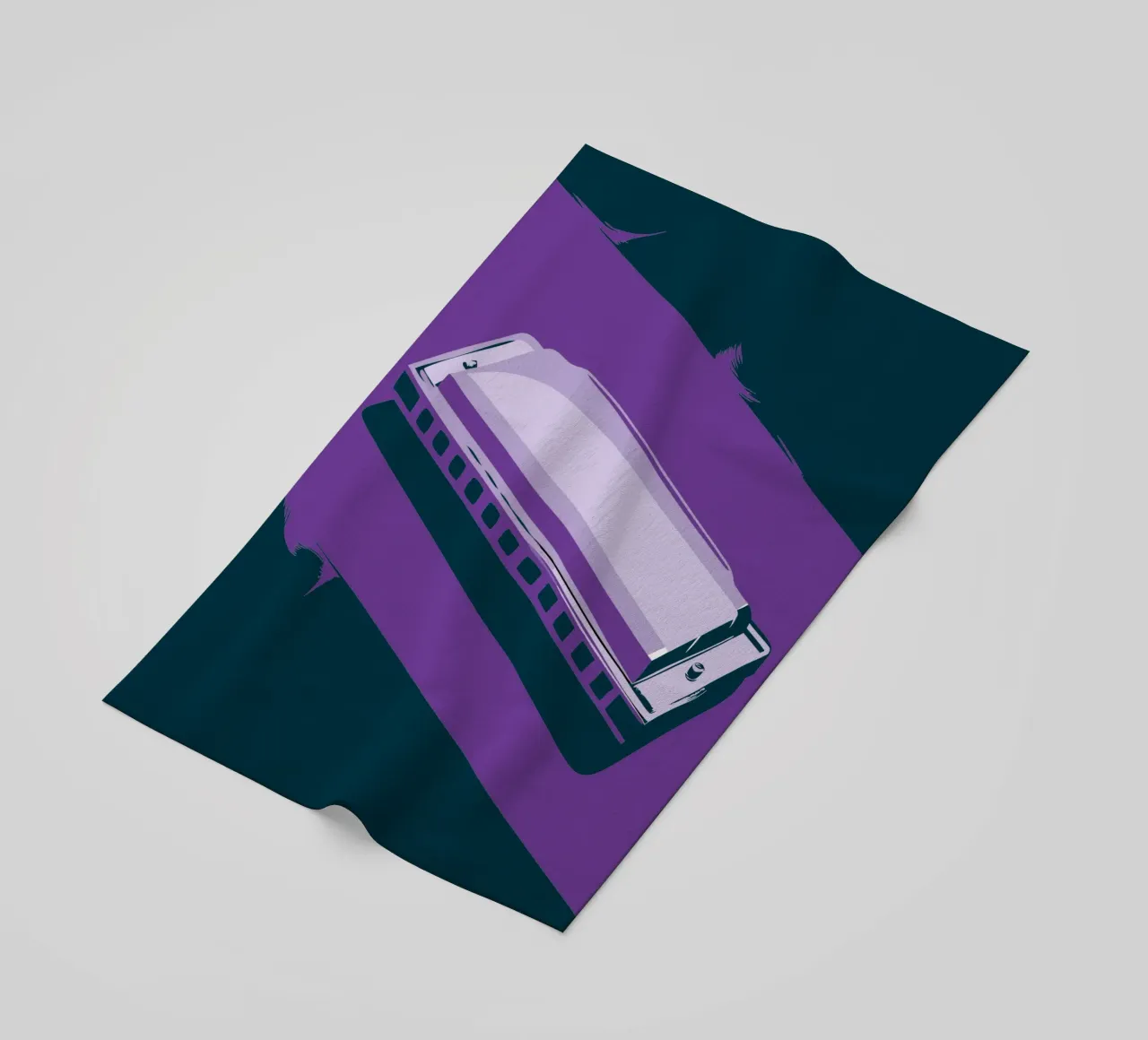 Harmonica beach towel by MUSIC EDITION