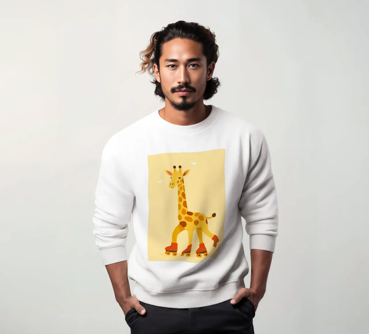 Giraffa rotolante - divertimento su quattro ruote felpa da namosh