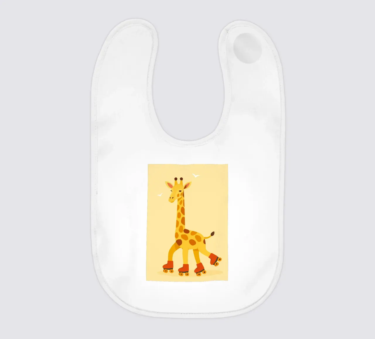 Giraffa rotolante - divertimento su quattro ruote bavaglino da namosh