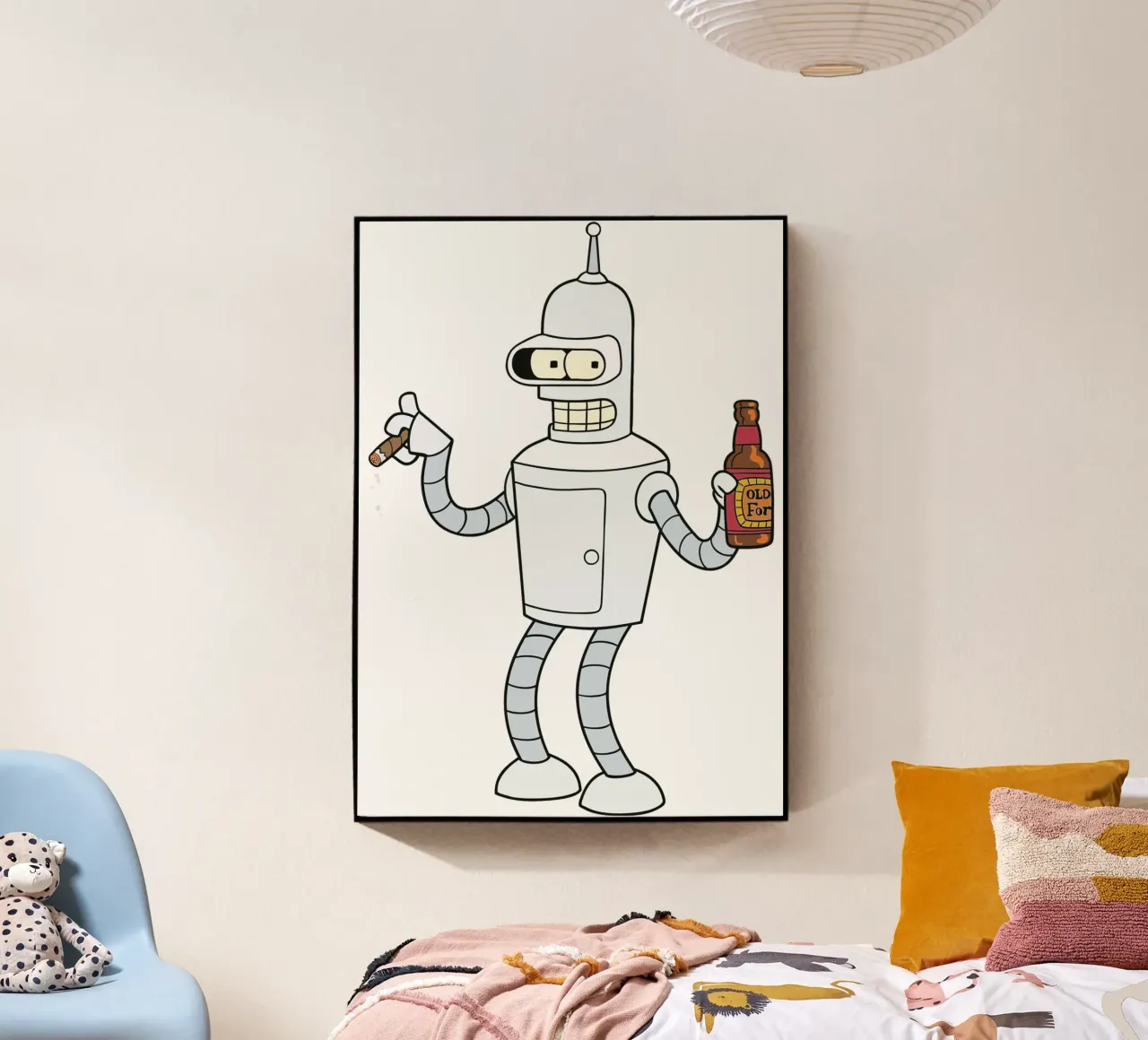 rook en bier acryl van Danielshop