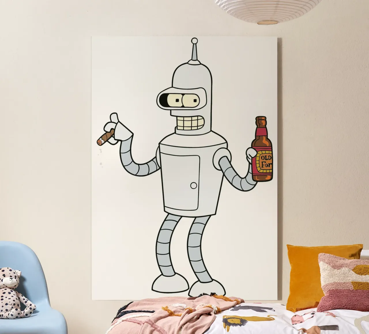 rook en bier acryl van Danielshop