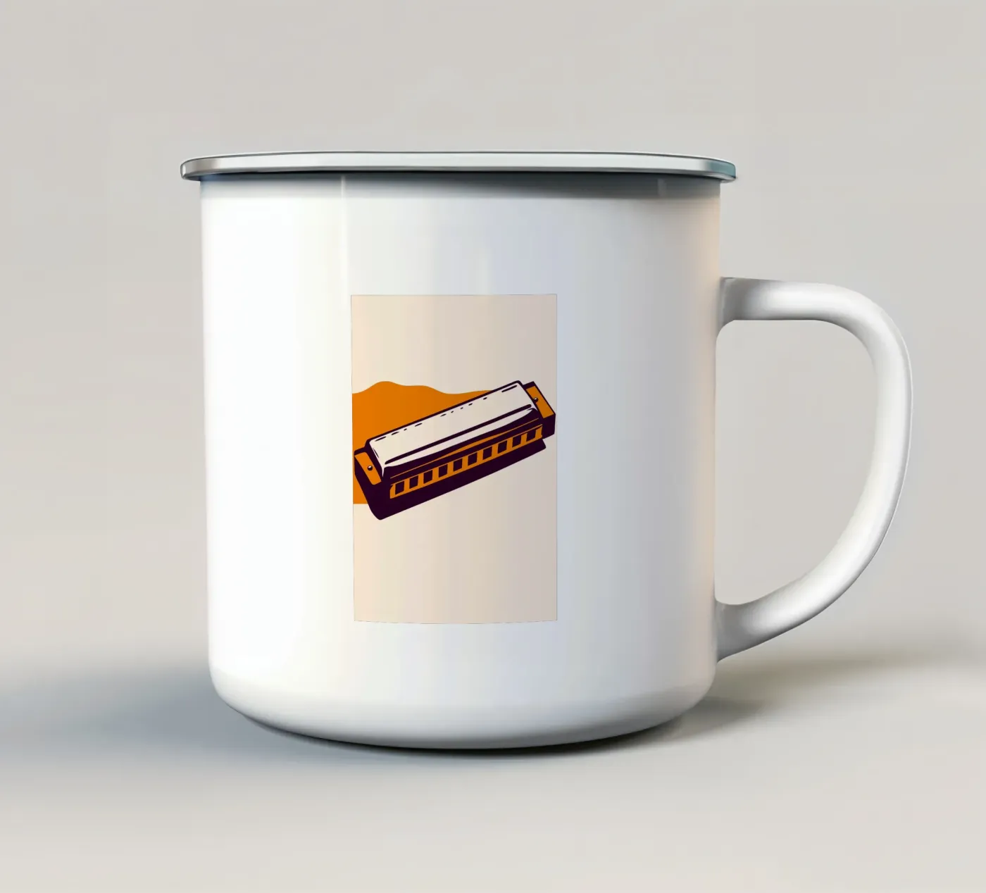 Harmonica enamel mug by MUSIC EDITION
