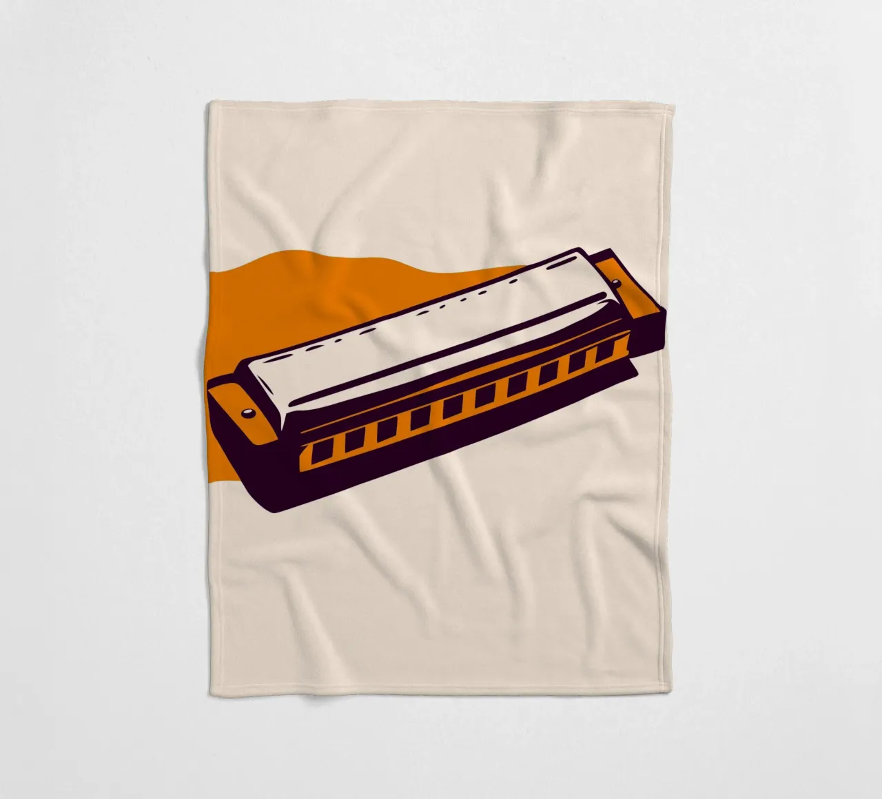 Harmonica fleecedeken van MUSIC EDITION