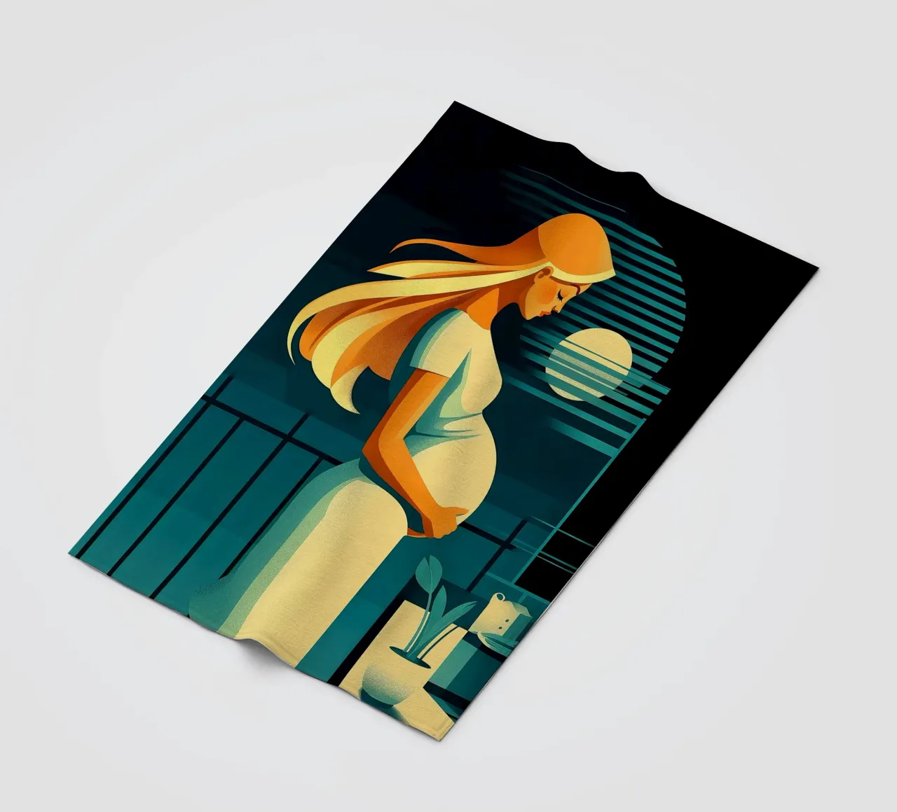 Abstract baby belly fleece blanket by Synthaira