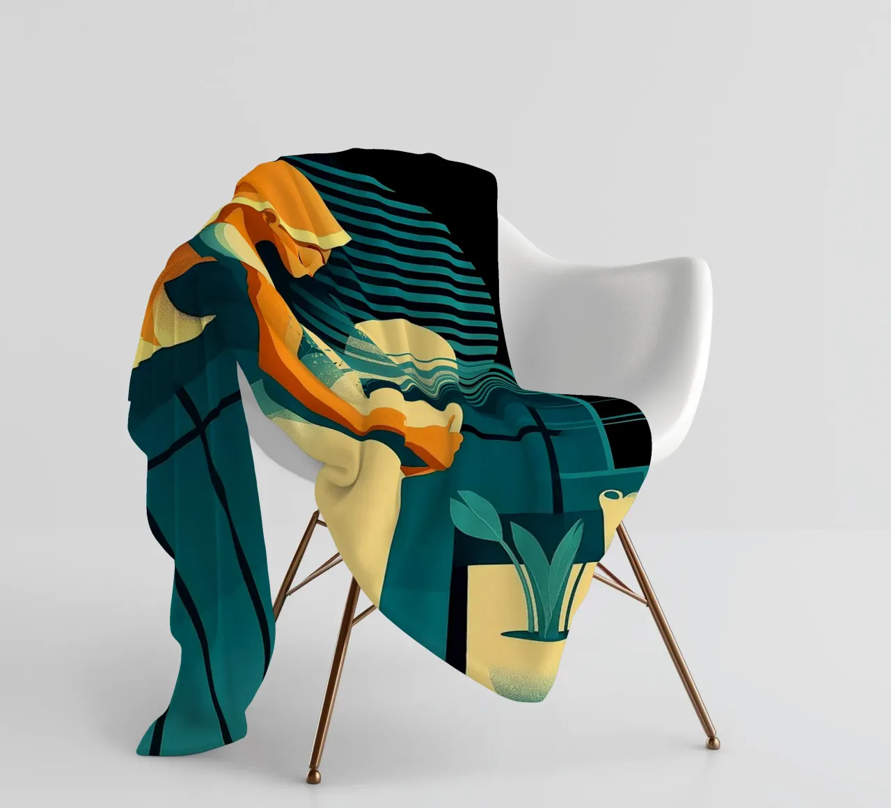Abstract baby belly fleece blanket by Synthaira