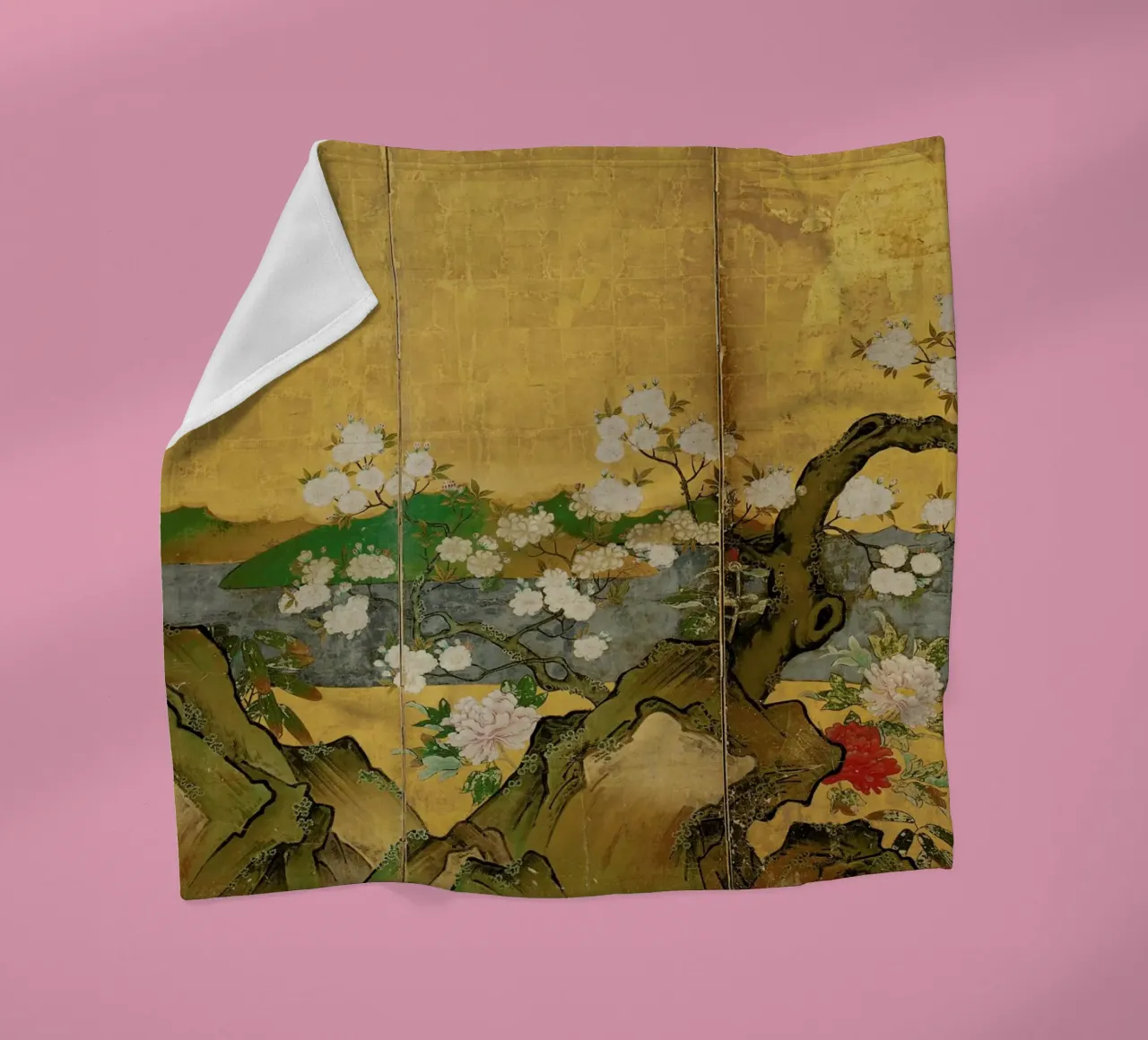 Flowers in a Landscape plaid polaire de ARTOTHEK