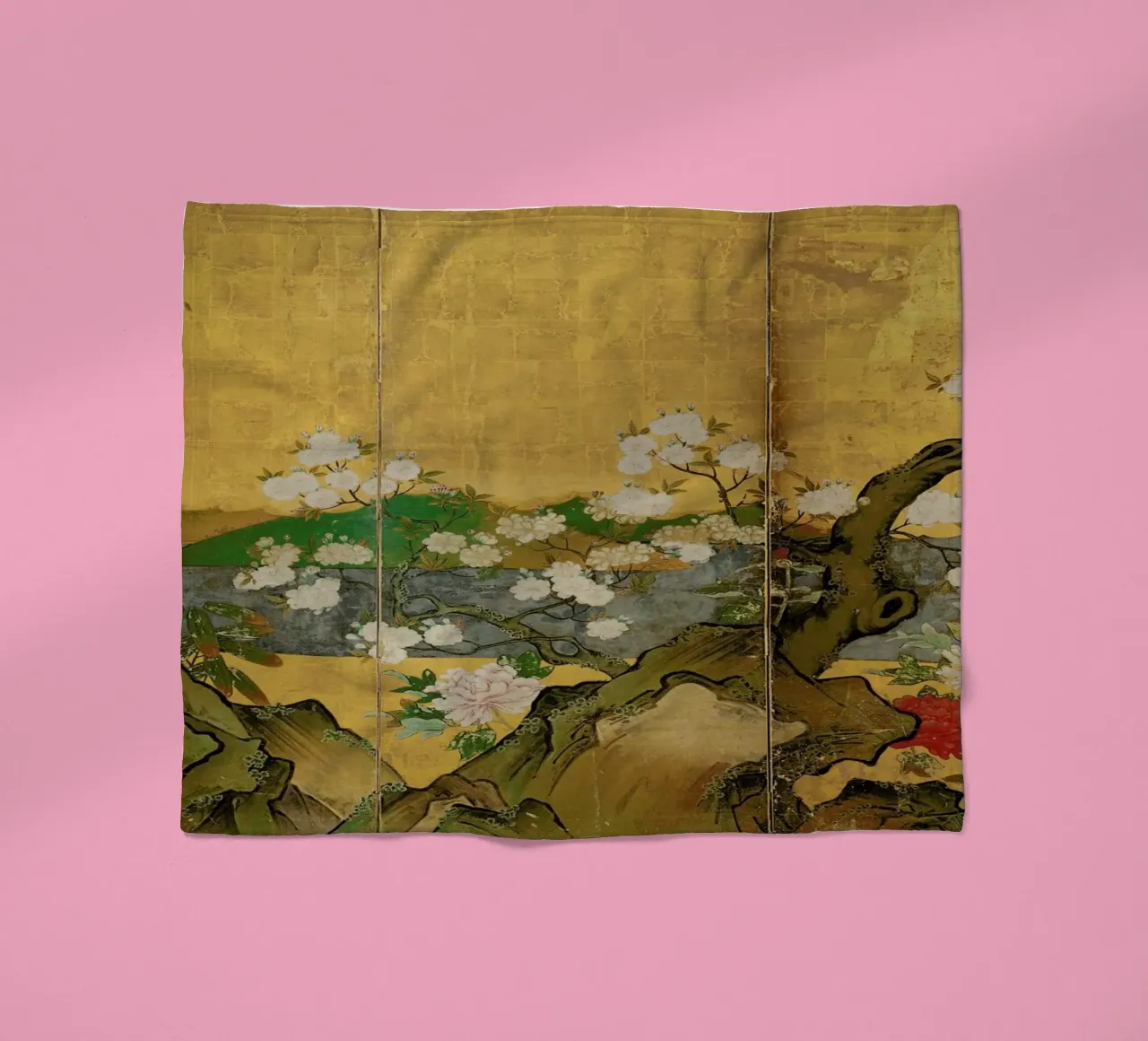 Flowers in a Landscape plaid polaire de ARTOTHEK