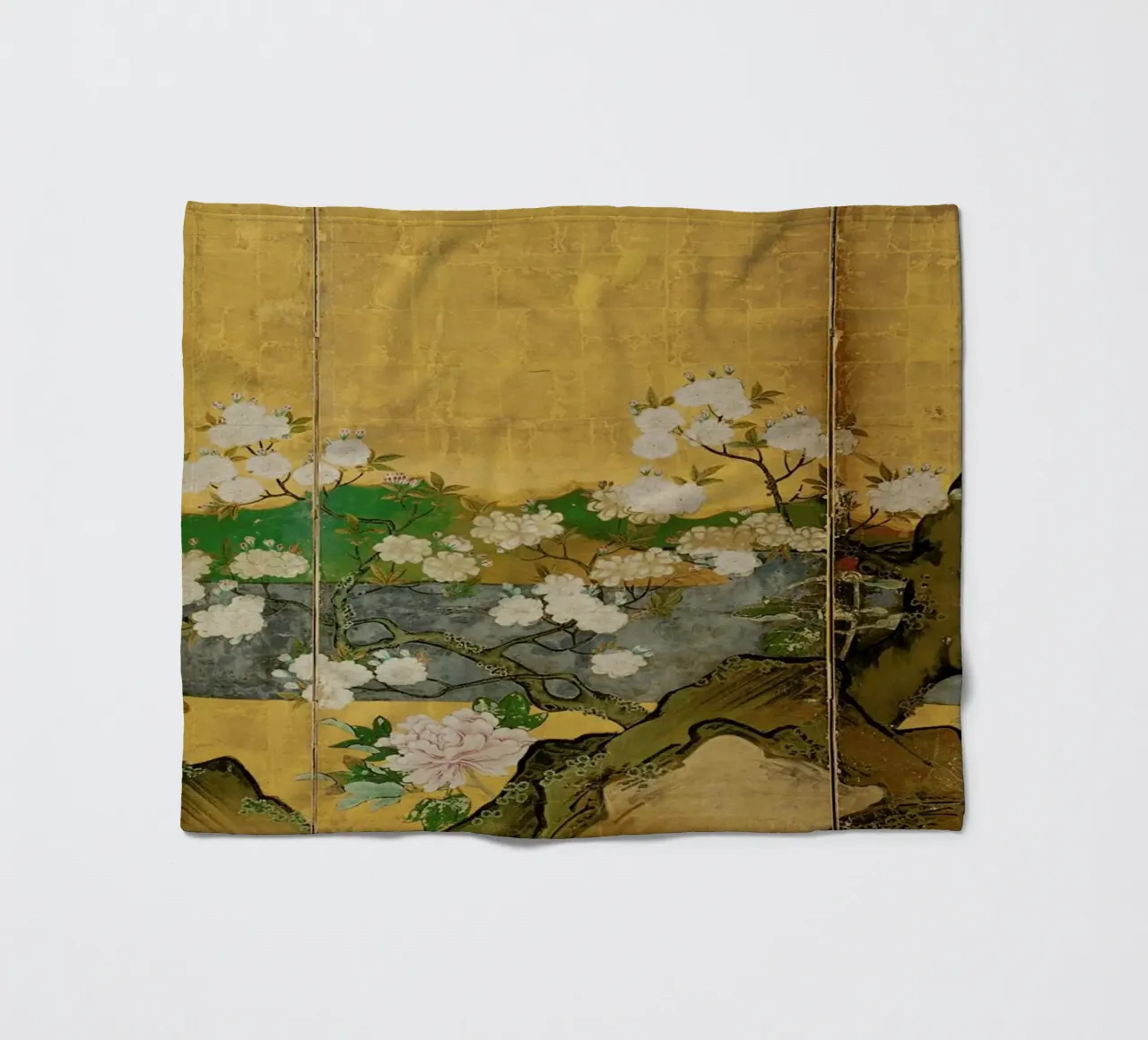 Flowers in a Landscape plaid polaire de ARTOTHEK