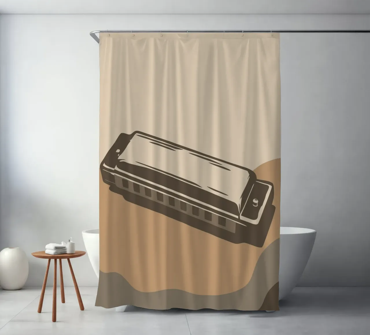 Harmonica douchegordijn van MUSIC EDITION