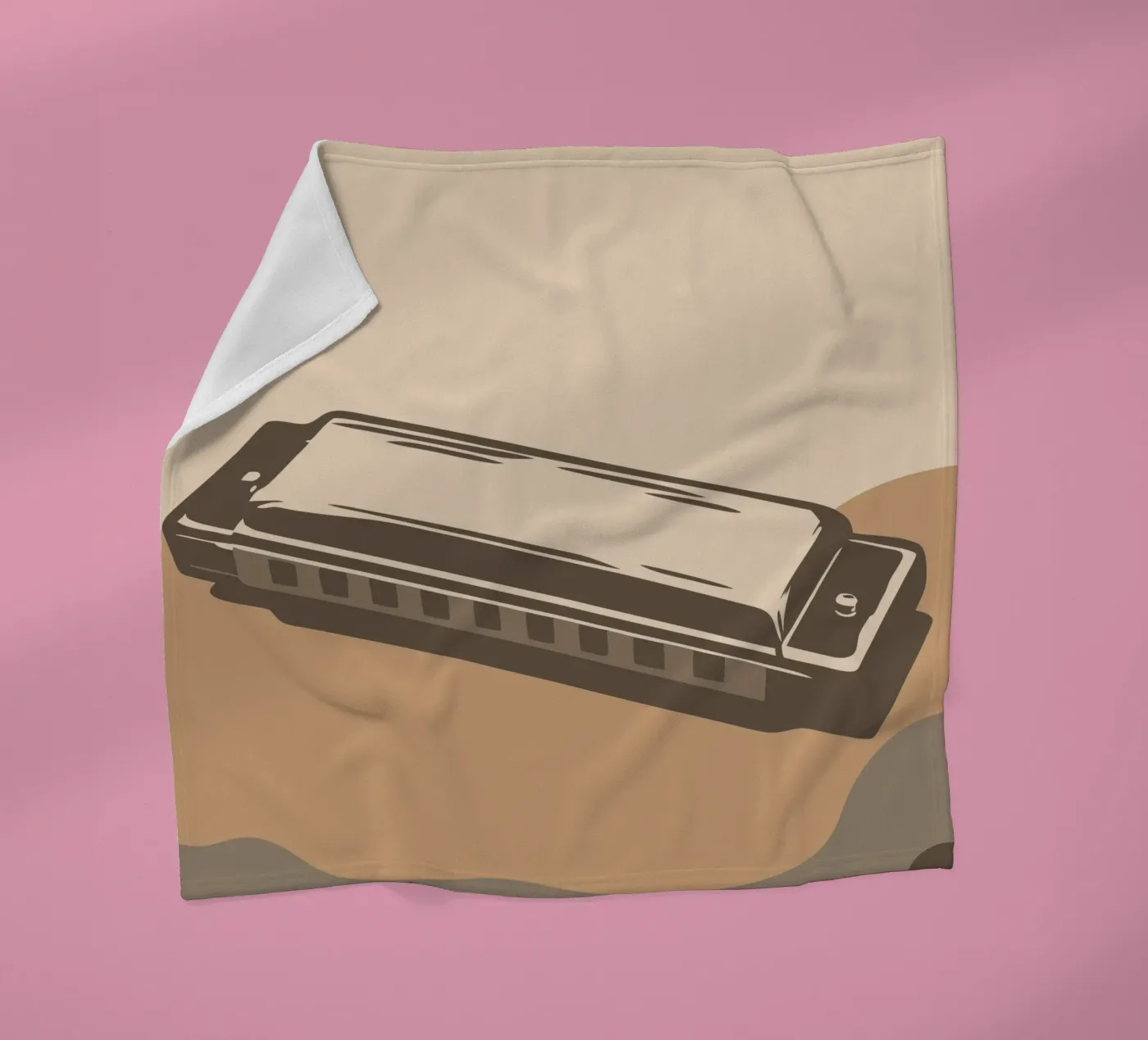 Harmonica fleecedeken van MUSIC EDITION