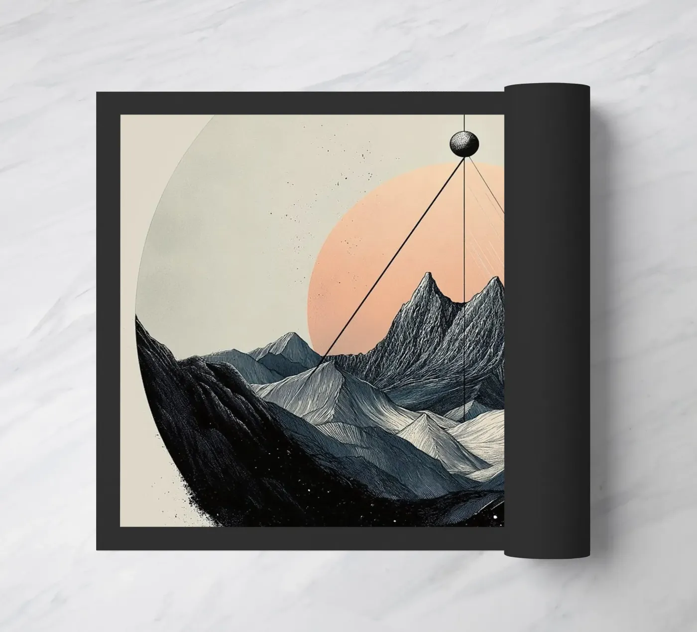 Mountain compass Fußmatte von Synthaira