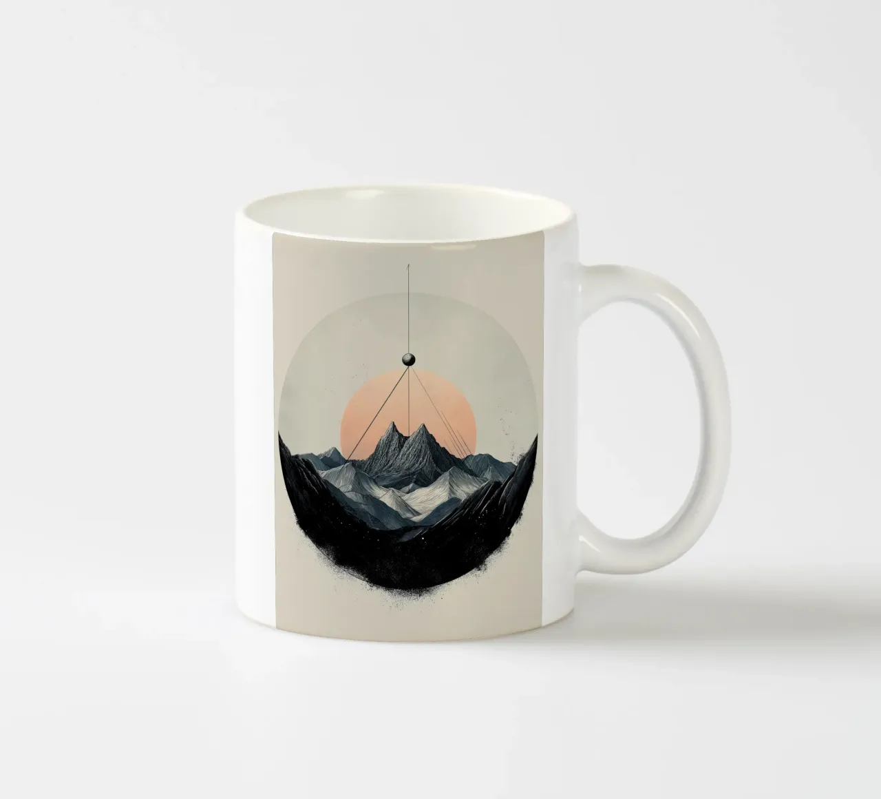 Mountain compass tazza in ceramica da Synthaira