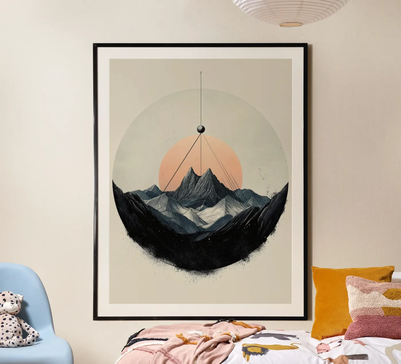 Mountain compass poster by Synthaira