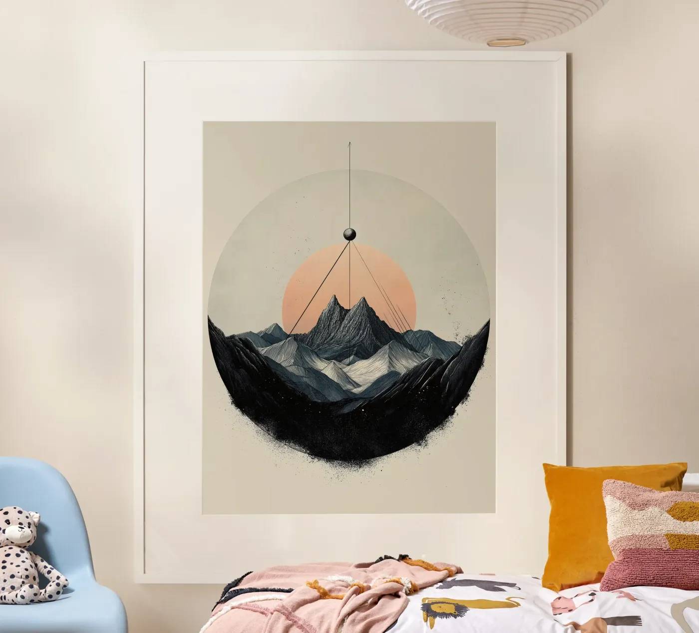 Mountain compass poster by Synthaira