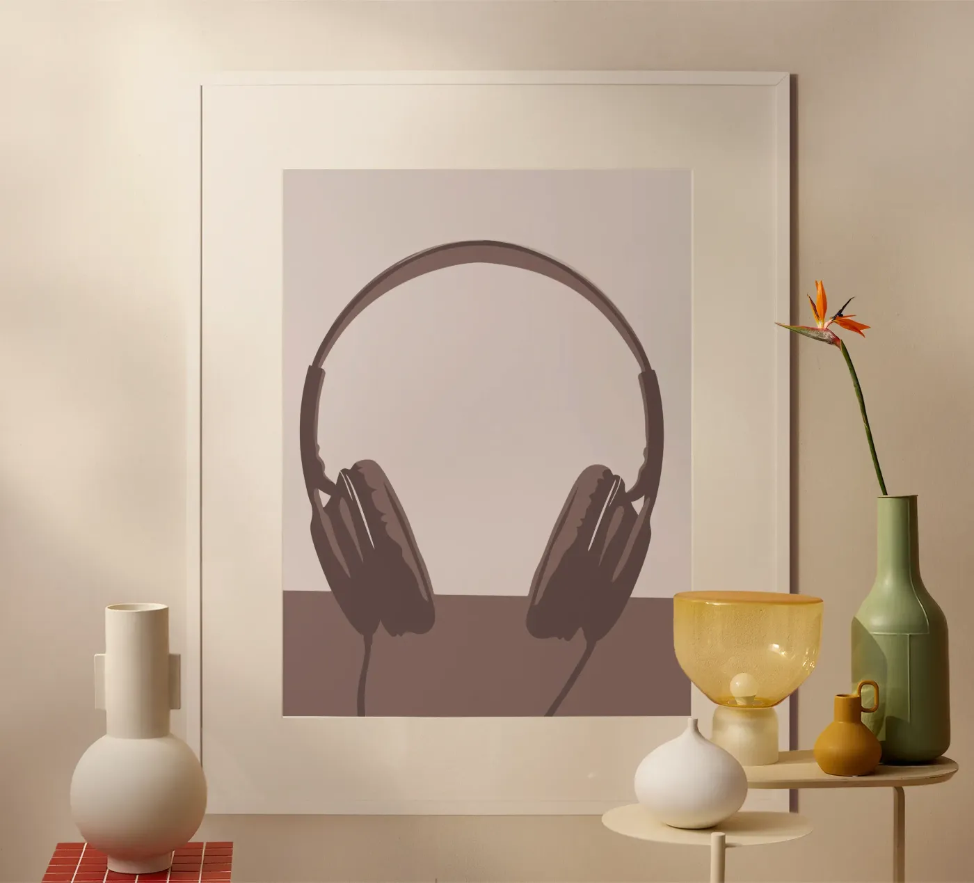 Kopfhörer Poster von MUSIC EDITION