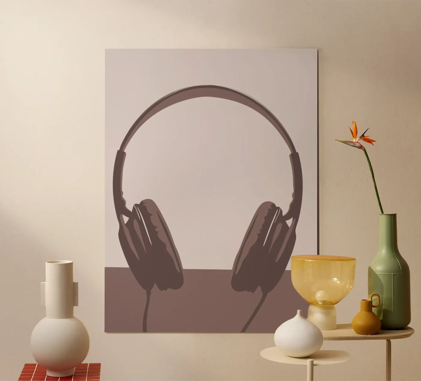 Kopfhörer Poster von MUSIC EDITION