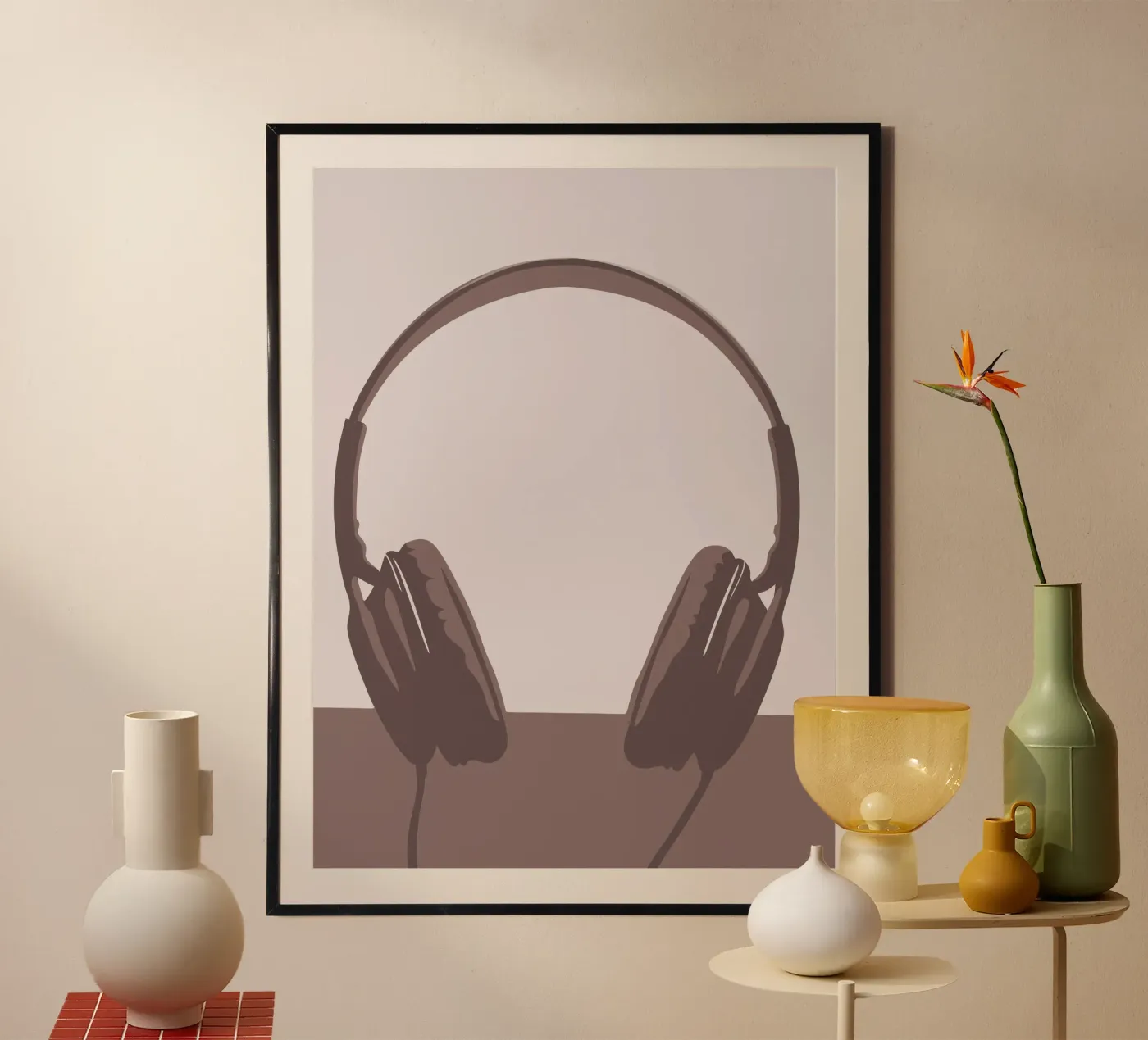 Kopfhörer Poster von MUSIC EDITION