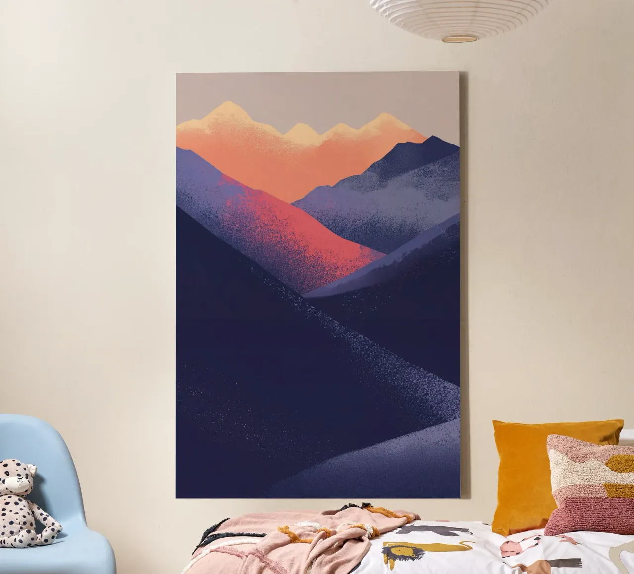 Montagne Blu tela con Cornice a cassetta da Synthaira