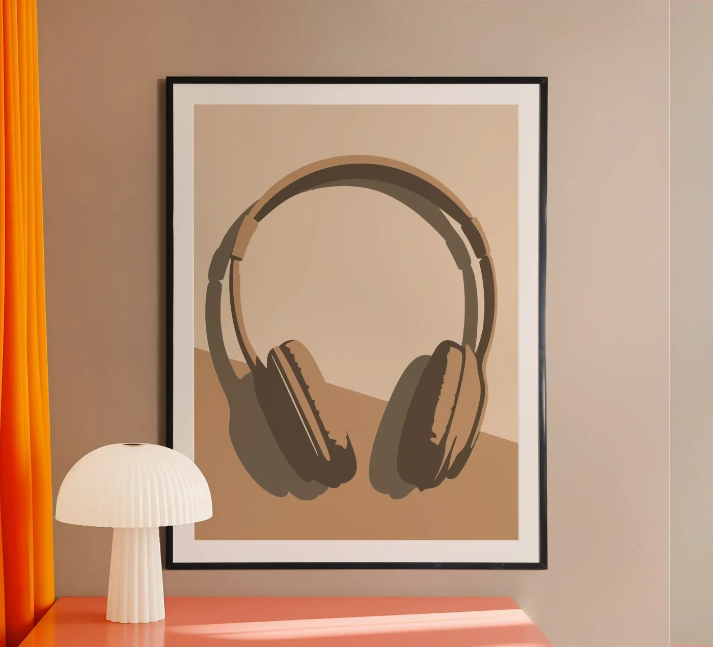 Hoofdtelefoon poster van MUSIC EDITION