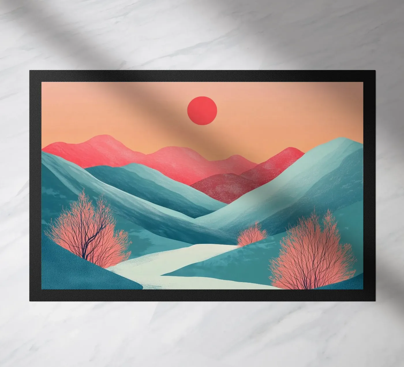 Grüner Fluss Fußmatte von Synthaira