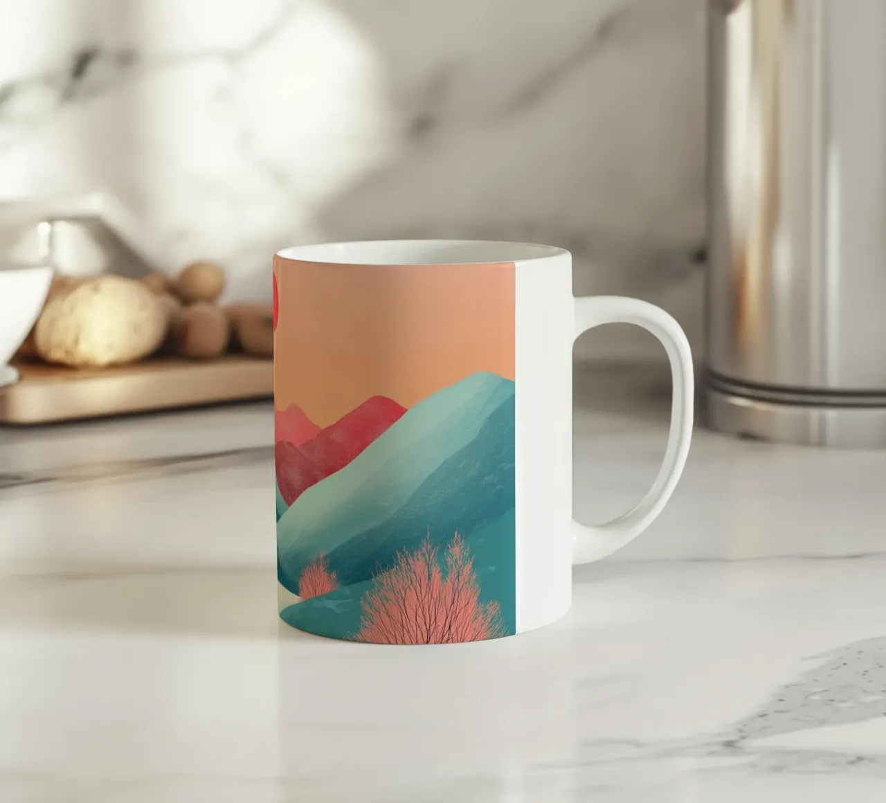 Fiume verde tazza in ceramica da Synthaira