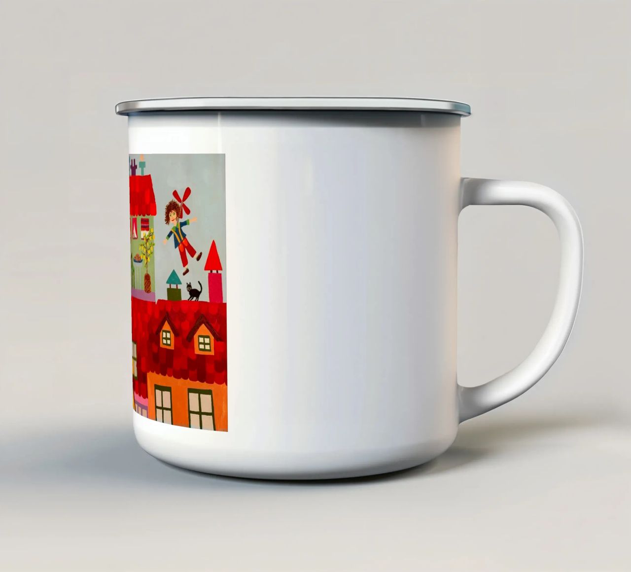 Karlsson sul tetto tazza in smalto da irenissima