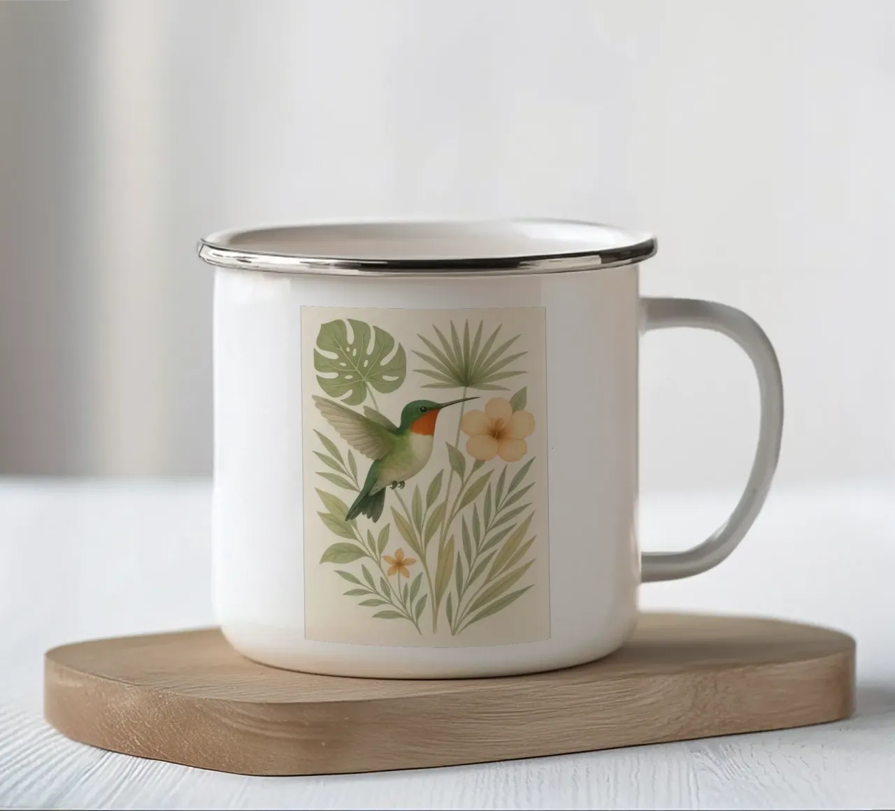 Tropical Kolibri Bird tazza in smalto da Studio M