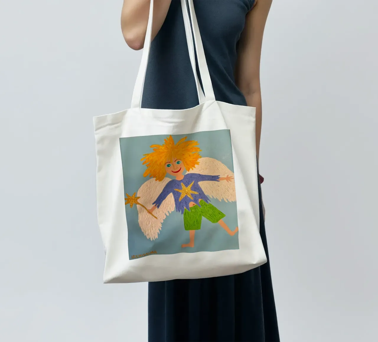 L'angelo Cédric borsa in juta da irenissima