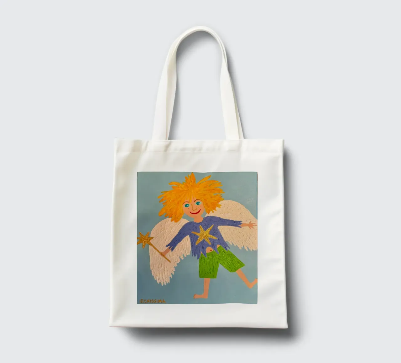 L'angelo Cédric borsa in juta da irenissima