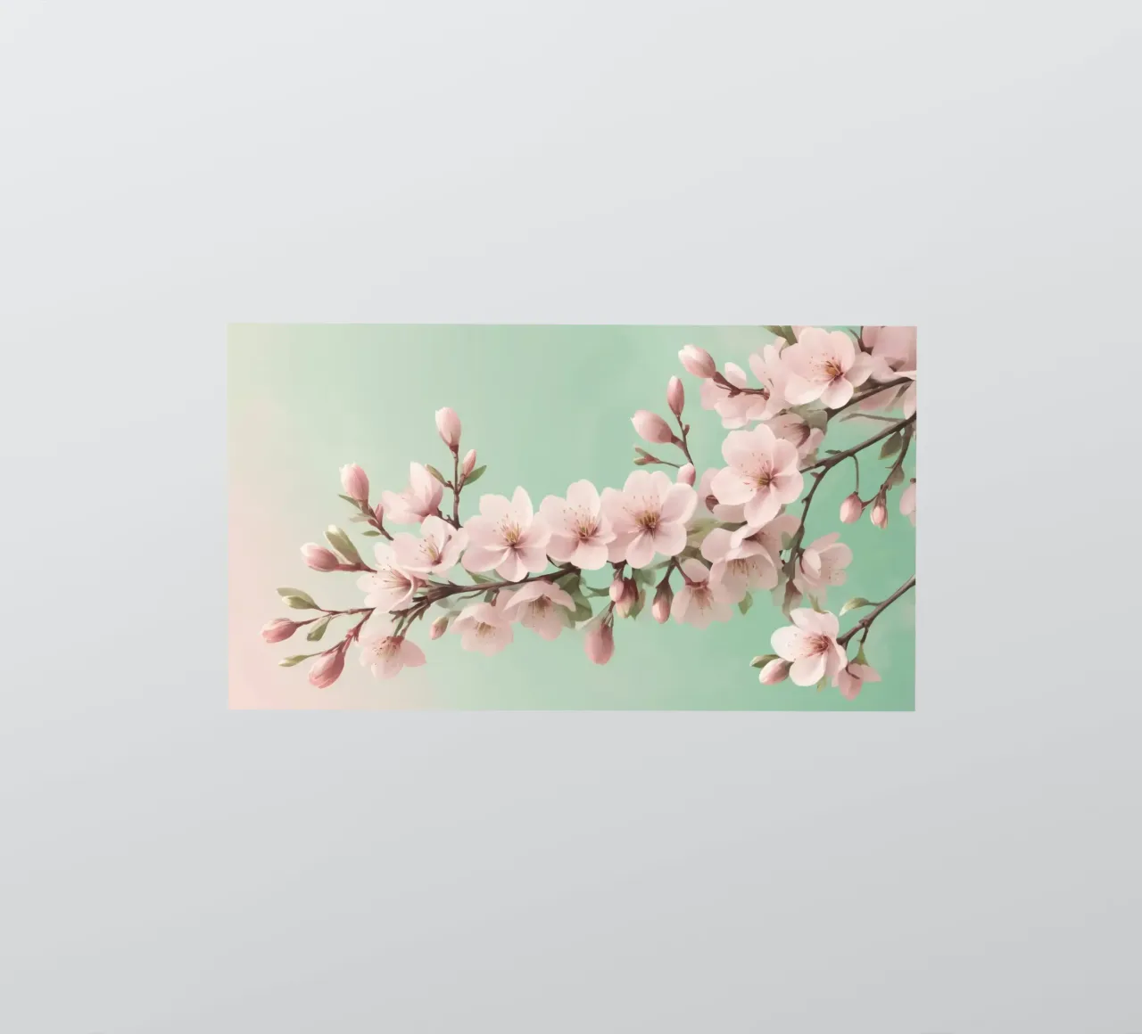 Beautiful cherry blossom branch with delicate pink flowers sticker by DesignDoodle
