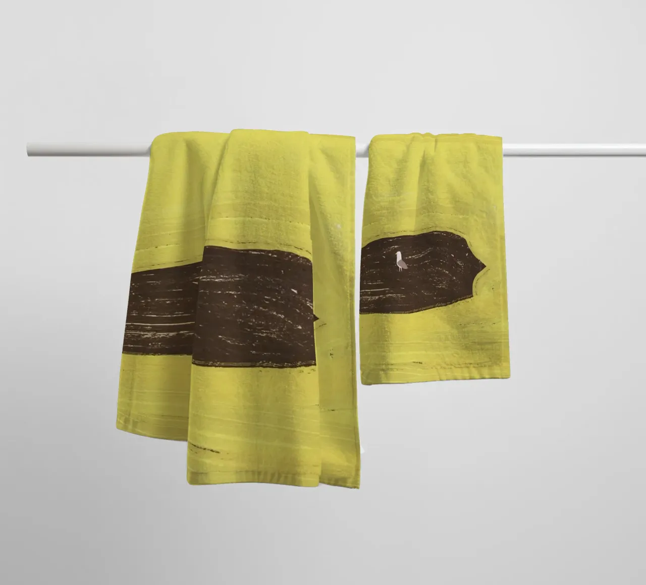 Gabbiano nel fango asciugamano da bagno da Little Dean