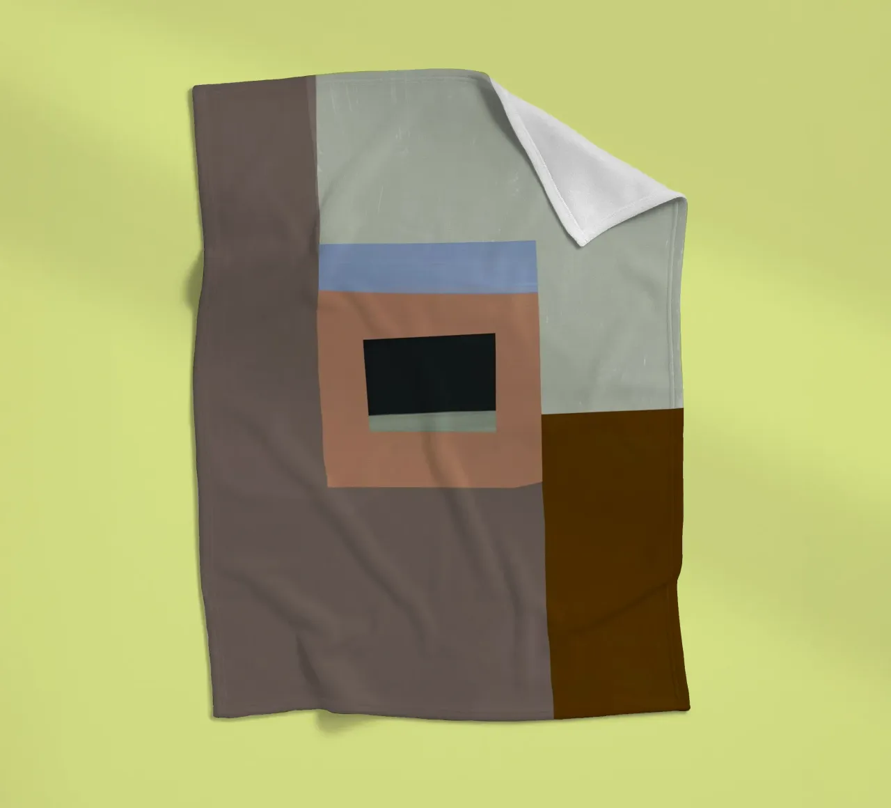 Brick Minimal Collage 06 fleece blanket by Little Dean
