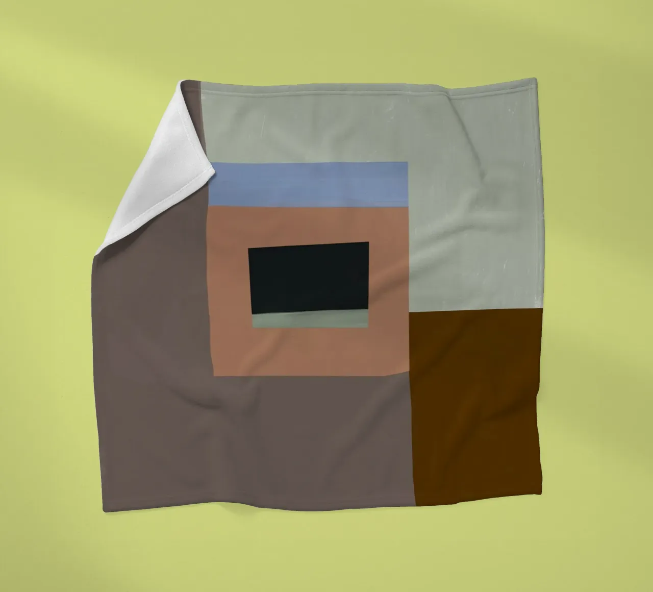 Brick Minimal Collage 06 fleece blanket by Little Dean