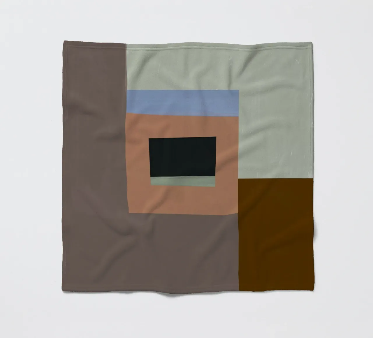 Brick Minimal Collage 06 fleece blanket by Little Dean