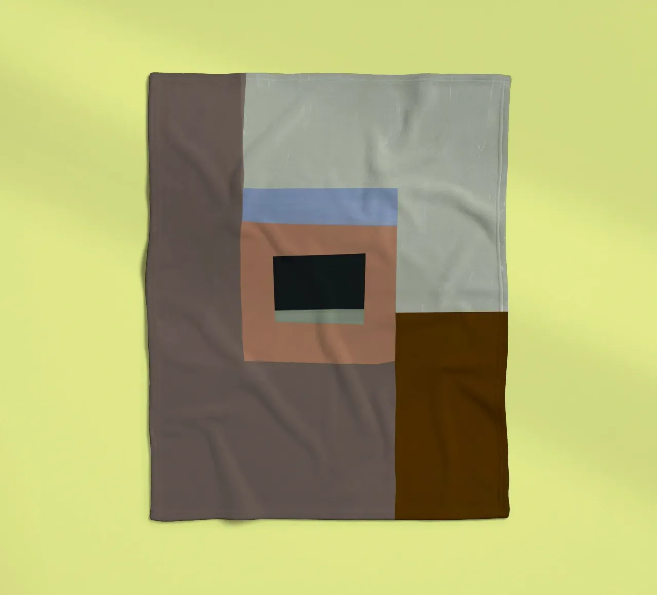 Brick Minimal Collage 06 fleece blanket by Little Dean