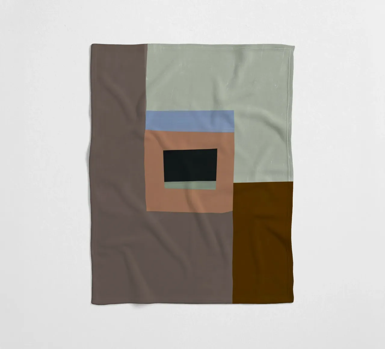 Brick Minimal Collage 06 fleece blanket by Little Dean