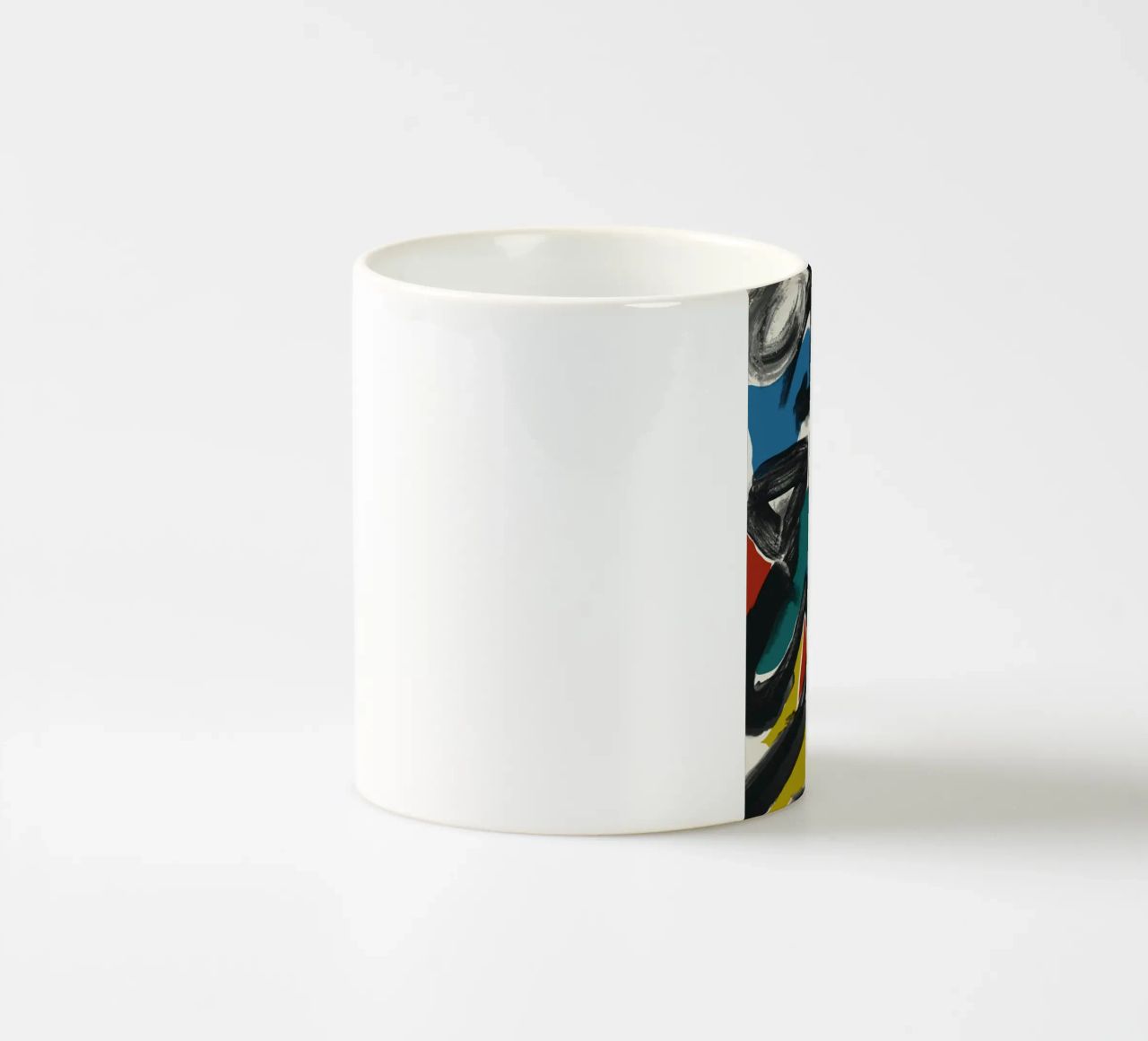 Astratto massimalista 02 tazza in ceramica da Little Dean