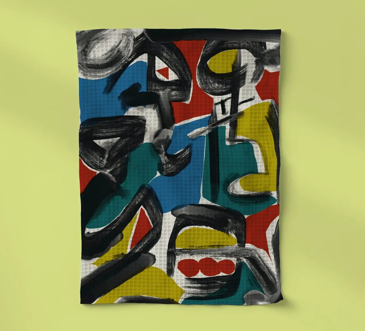 Abstrait maximaliste 02 torchon de Little Dean