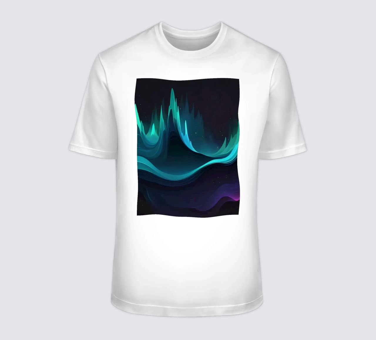 Colorful abstract wave patterns representing sound frequency t-shirt by DesignDoodle