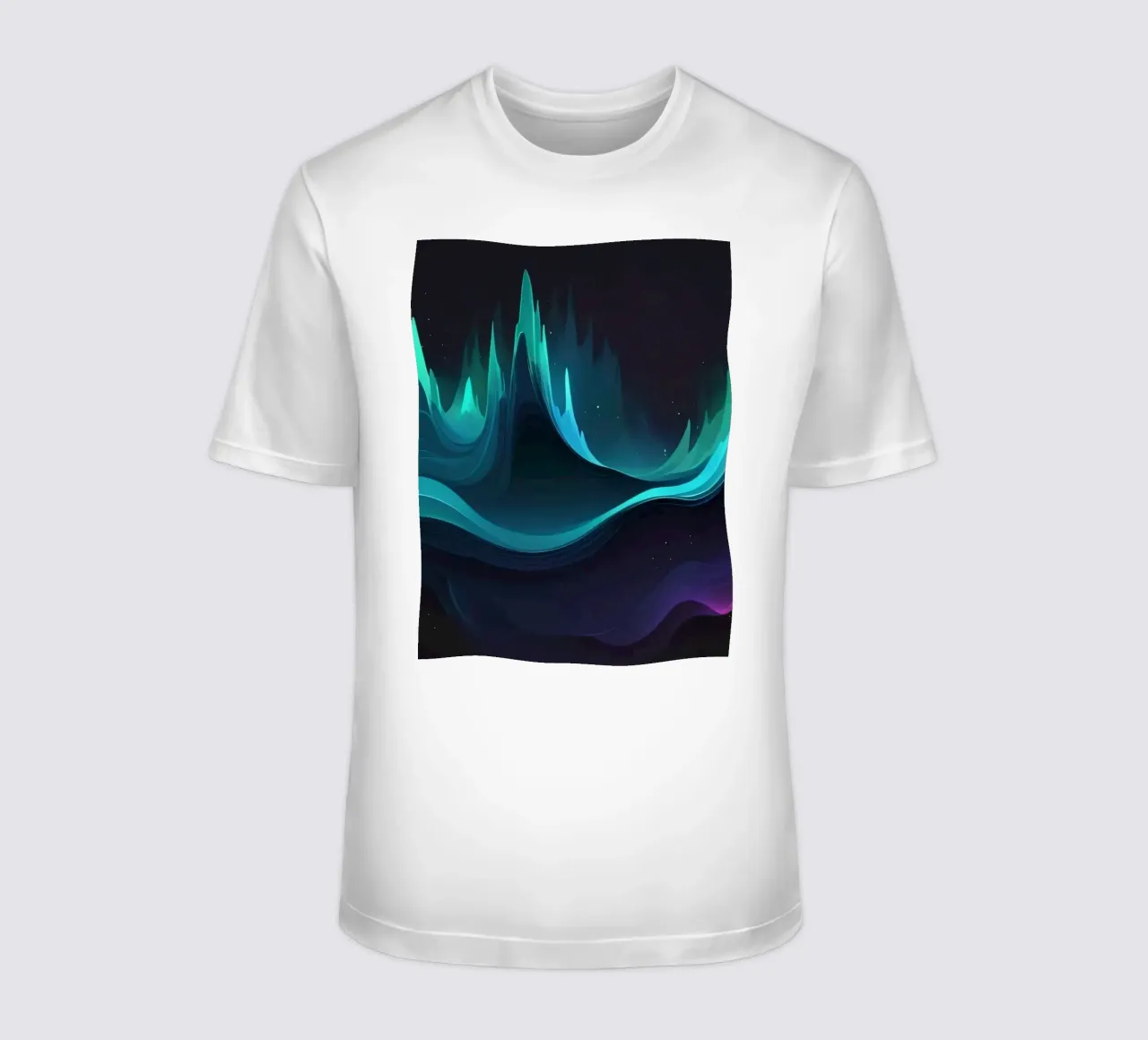 Colorful abstract wave patterns representing sound frequency t-shirt by DesignDoodle