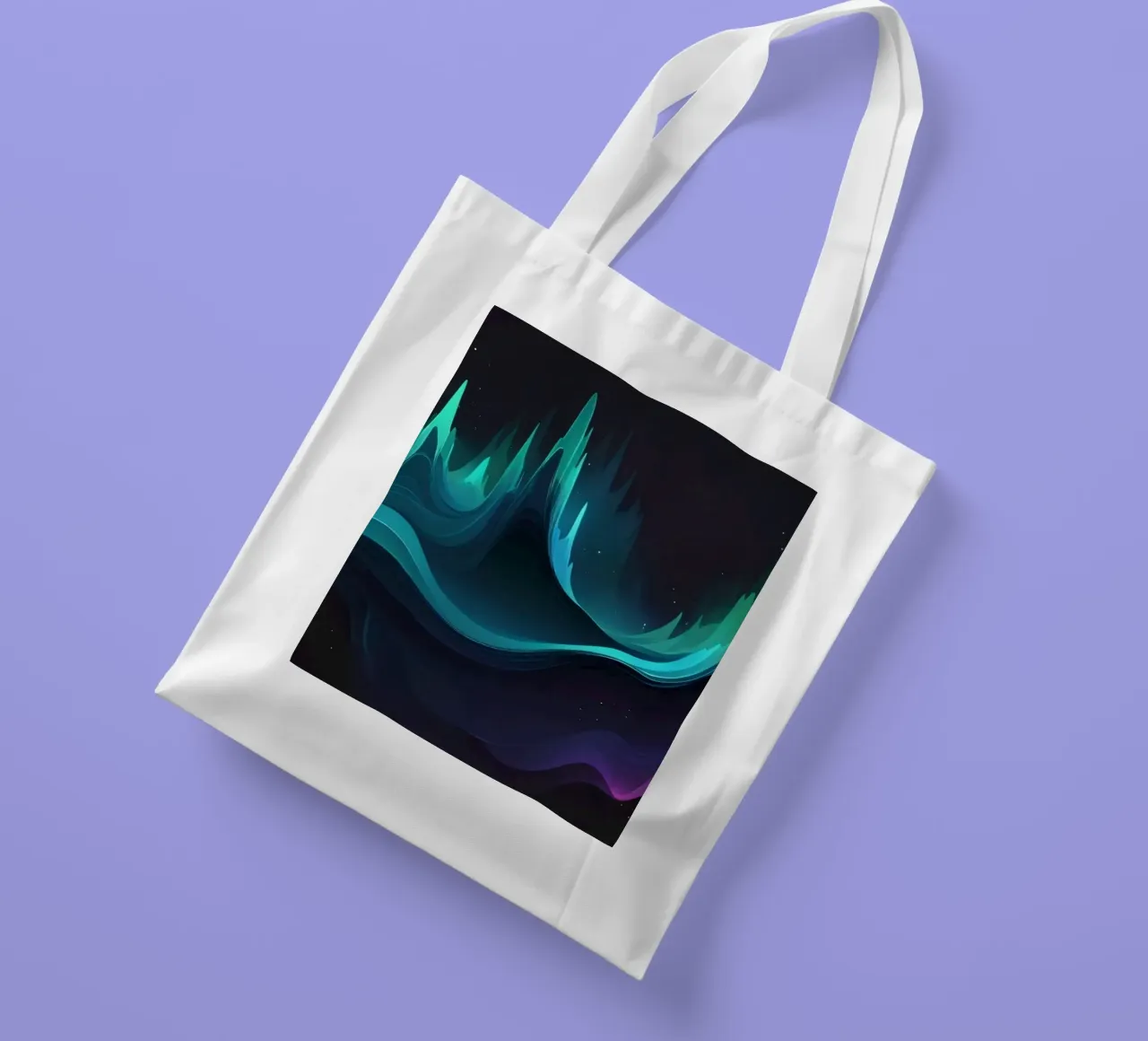 Colorful abstract wave patterns representing sound frequency tote bag by DesignDoodle