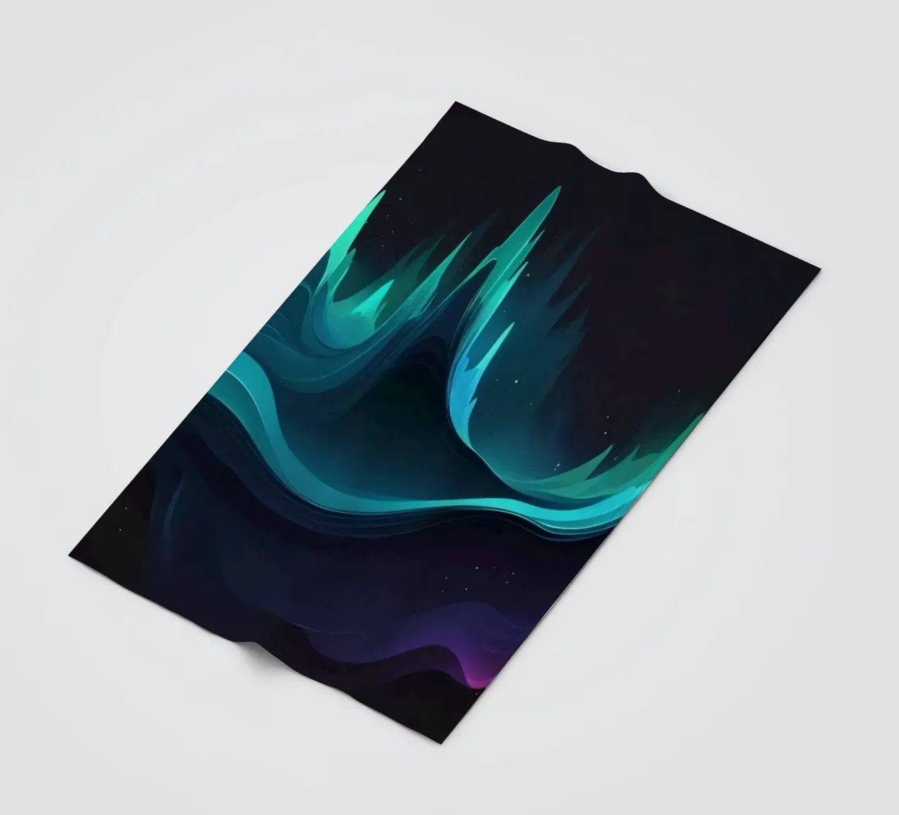 Colorful abstract wave patterns representing sound frequency fleece blanket by DesignDoodle