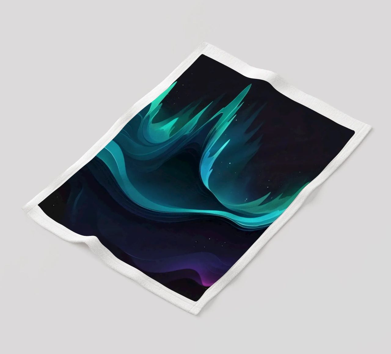 Colorful abstract wave patterns representing sound frequency fleece blanket by DesignDoodle