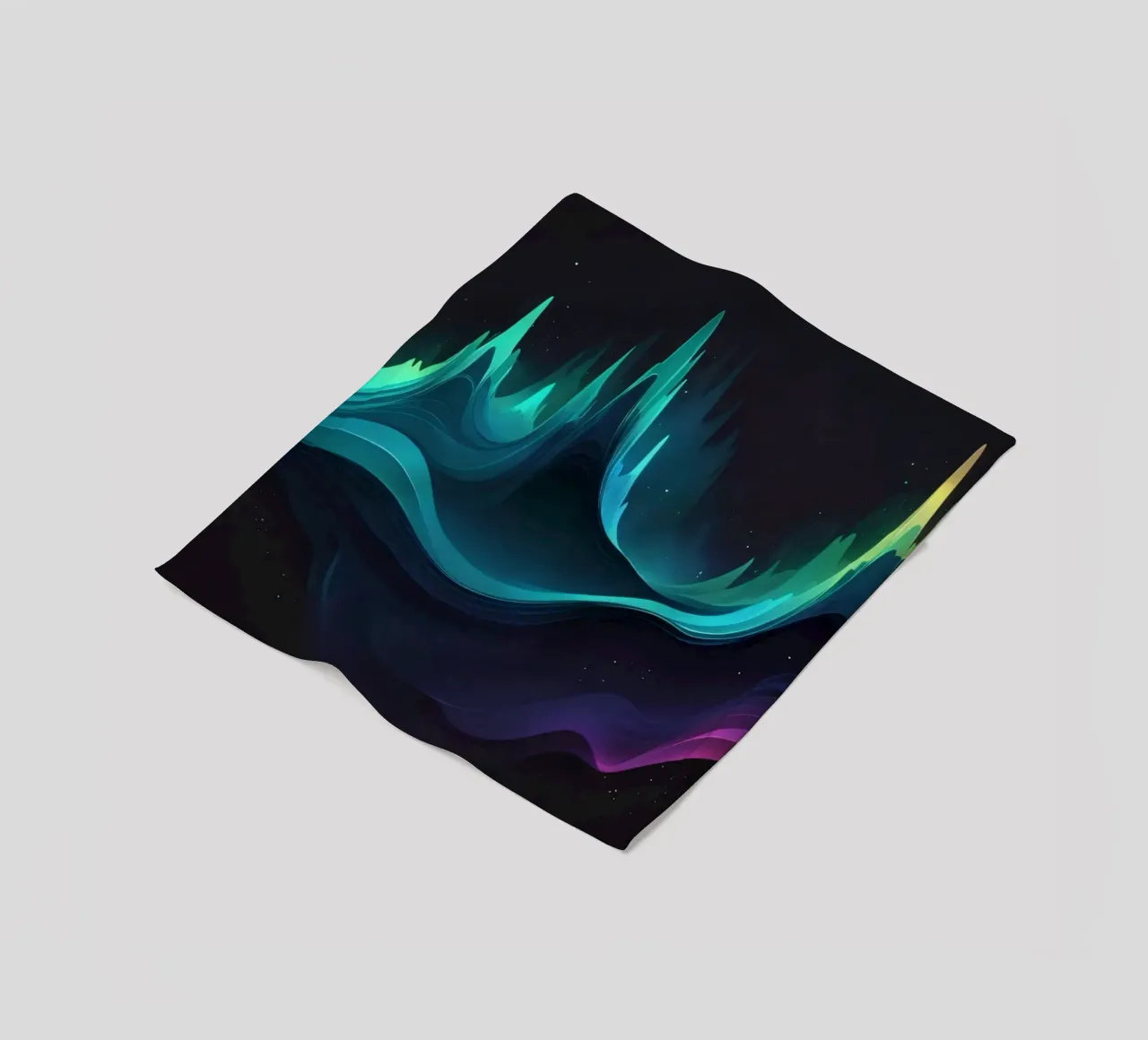 Colorful abstract wave patterns representing sound frequency fleece blanket by DesignDoodle