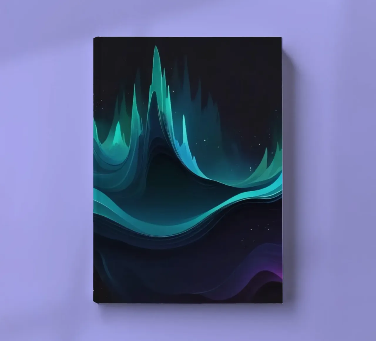 Motifs d'ondes abstraits et colorés représentant la fréquence du son carnet de notes de DesignDoodle