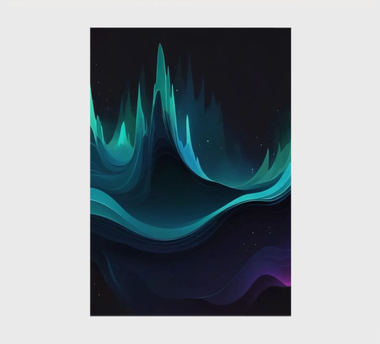Colorful abstract wave patterns representing sound frequency notebook by DesignDoodle