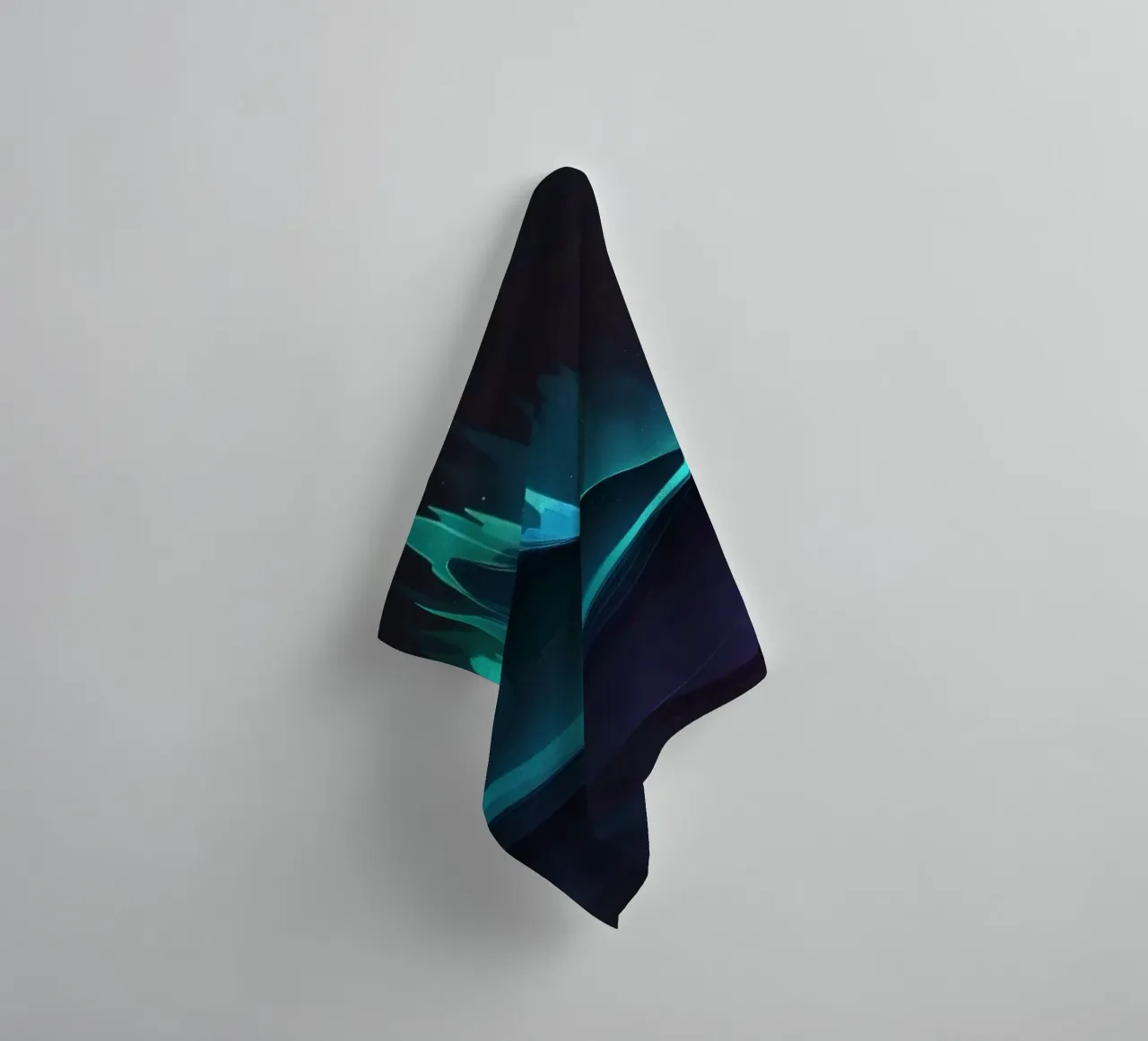 Motifs d'ondes abstraits et colorés représentant la fréquence du son serviette de bain de DesignDoodle