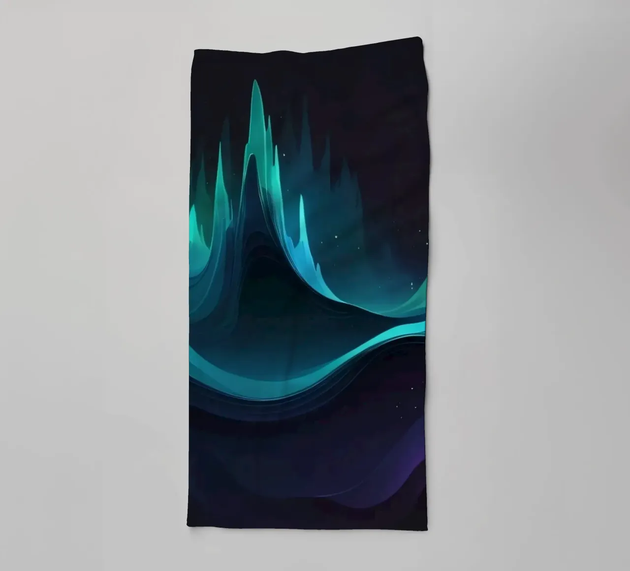 Motifs d'ondes abstraits et colorés représentant la fréquence du son serviette de bain de DesignDoodle