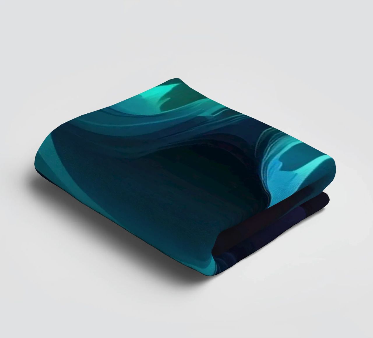 Colorful abstract wave patterns representing sound frequency towel by DesignDoodle